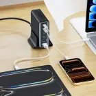 TECH-PROTECT DC160W-GAN 6-PORT DESKTOP CHARGER PD 160W / QC3.0 BLACK Фото num