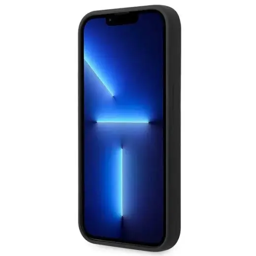 Guess GUHMP14XSBPLK iPhone 14 Pro Max 6,7" czarny|black hard case Silicone Logo Plate MagSafe Фото num