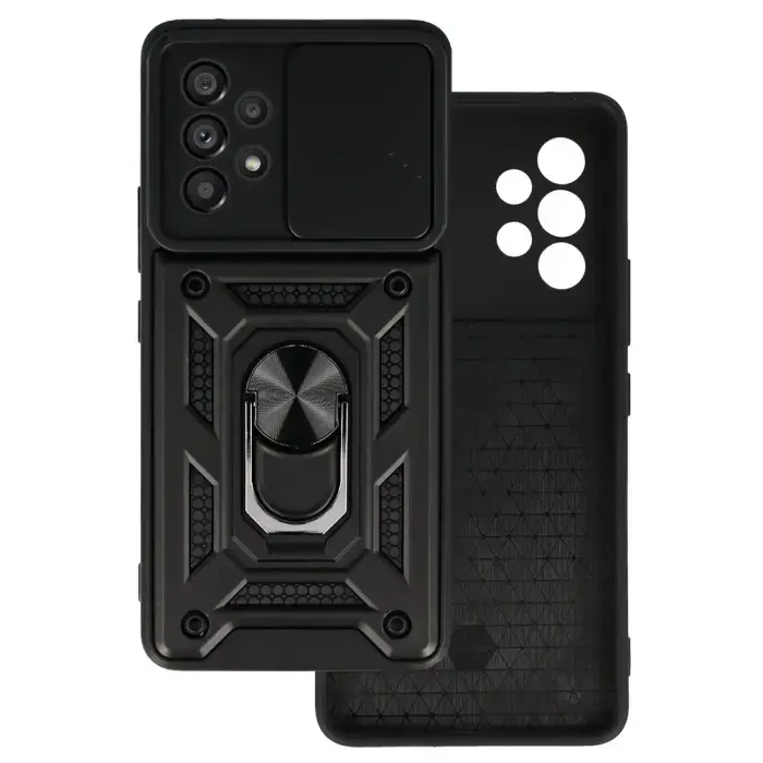 Slide Camera Armor Case for Samsung Galaxy A53 5G Black