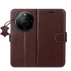 Smart Luxe leather case for Honor Magic 8 Lite brown — Foto 1