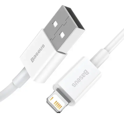 Baseus CALYS-C02 Superior провод для передачи данных и зарядки | USB-A на Lightning | 12W | 2m | белый Фото num