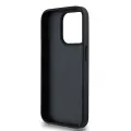 DKNY Leather Checkered Mono Pattern & Printed Stripes iPhone 15 Pro Case - Black — Foto 7