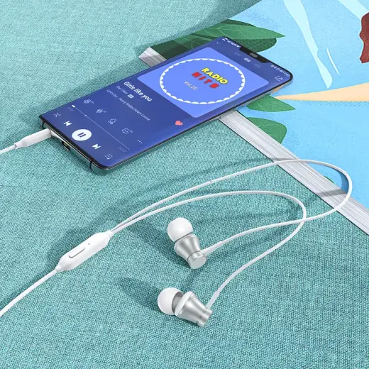 Borofone Earphones BM73 Platinum silver Foto 4