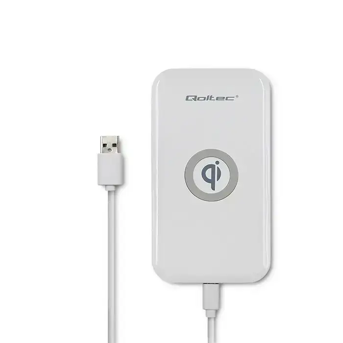 Qoltec Induction Wireless Charger | Qualcomm QuickCharge 3.0 | 10W | white Foto 4