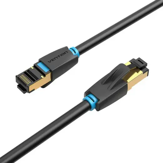 Network Cable CAT8 SFTP Vention IKABF RJ45 Ethernet 40Gbps 1m Black Фото num