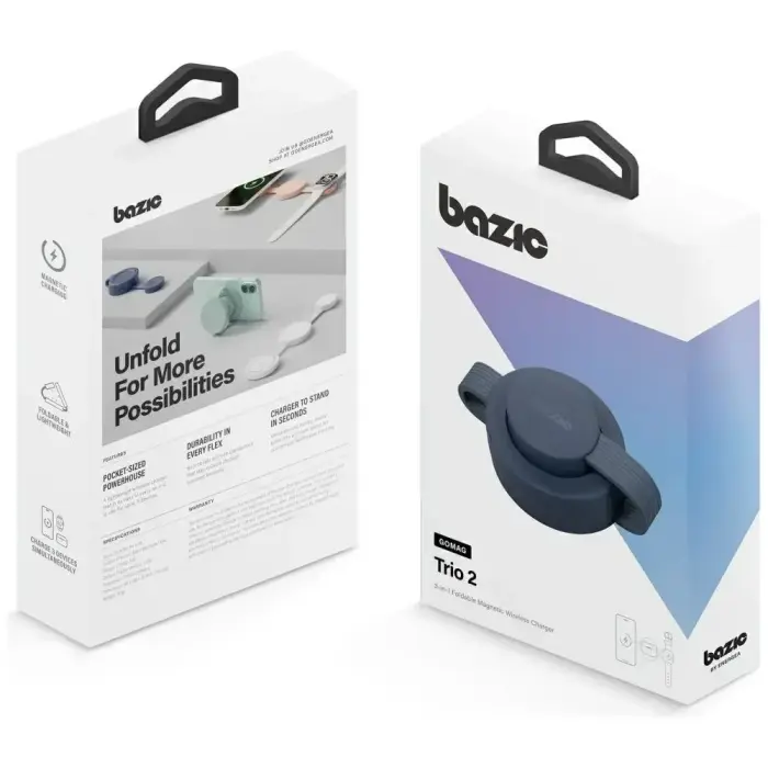 Wireless charger Bazic GoMag Trio 2 3in1 15W magnetic for iPhone/Watch/AirPods blue Фото num