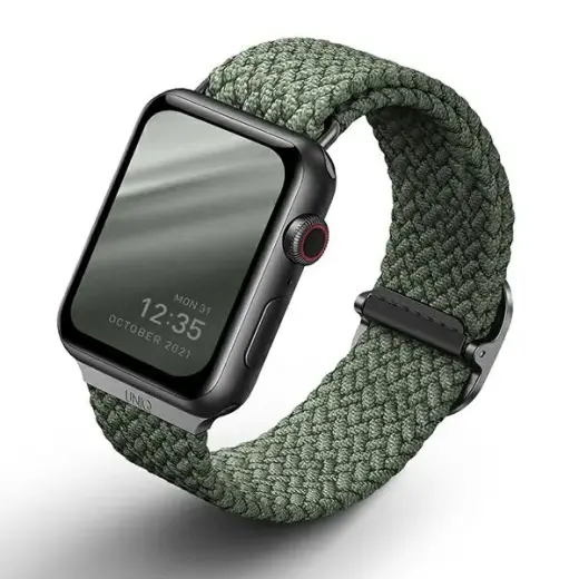 Uniq Aspen Braided strap for Apple Watch 1|2|3|4|5|6|7|8|SE|SE2 44|42|45 mm - green