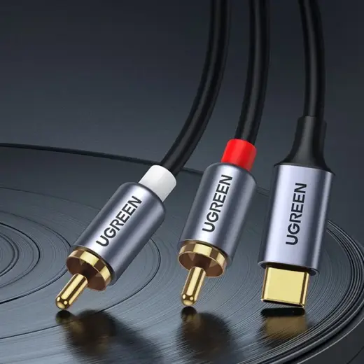 Ugreen USB Type C (male) - 2RCA (male) audio cable 1,5m gray (20193 CM451) Photo