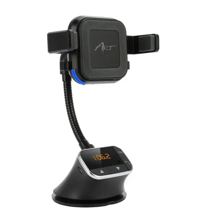 Car holder 4in1 (transmiter FM + wireles charger 10W + car speaker) MP3TR FM-09