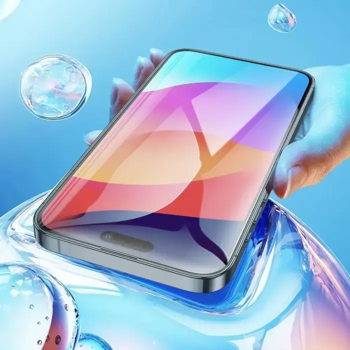 HOCO tempered glass HD 5D Guardian shield (SET 10in1) - for iPhone 15 Pro Max black (G14) Foto 6