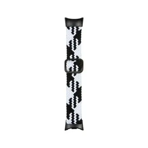 Beline pasek Mi Band 8 Textile czarno|biały  black|white Photo