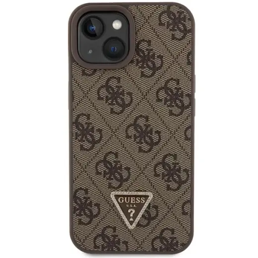 Guess GUHCP15MP4TDSCPW iPhone 15 Plus | 14 Plus 6.7" brązowy|brown hardcase Crossbody 4G Metal Logo Фото num