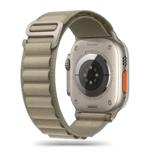 Tech-Protect Nylon Pro Strap for Apple Watch 4 | 5 | 6 | 7 | 8 | 9 | SE | Ultra 1 | 2 (42|44|45|49 mm) - Titanium Olive Фото num