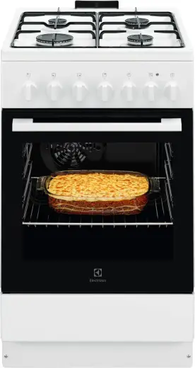 Electrolux gāzes plīts ar elektrisko cepeškrāsni, 50cm, balta Фото num