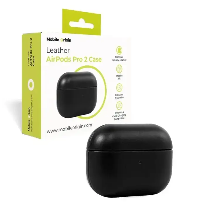 Mobile Origin Leather Case, black - AirPods Pro 2