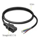 Qoltec IEC C13 Power cable | stripped and soldered | Pure copper Cu | 3x0.75mm² | 0.5m Фото num