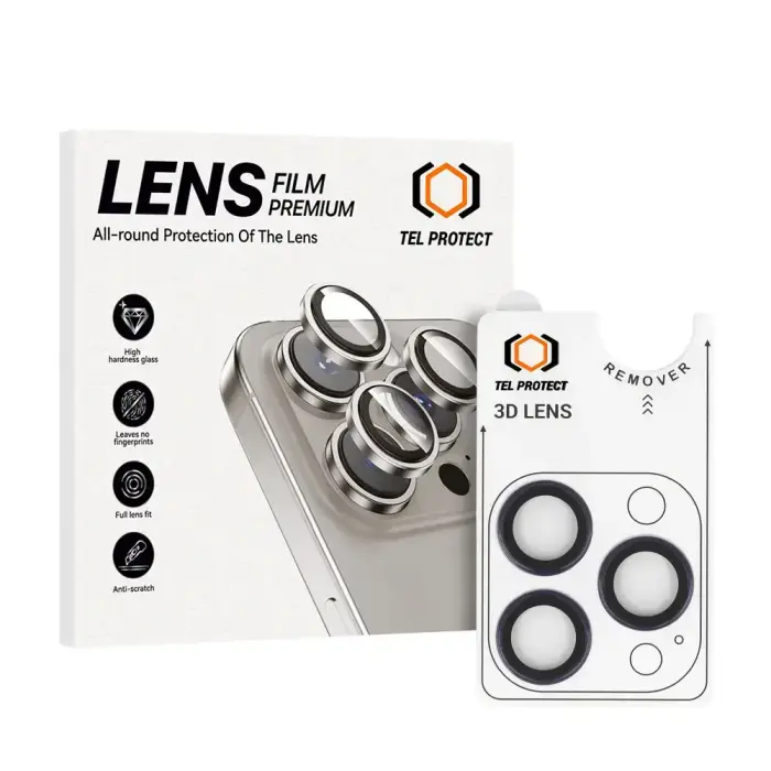 Защитное стекло на камеру Tel Protect 3D Lens для iPhone 14 Pro | iPhone 14 Pro Max фиолетовое (3 шт.)