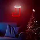 Neon LED CHRISTMAS SOCK white red FLNE23 Forever Light Foto 7