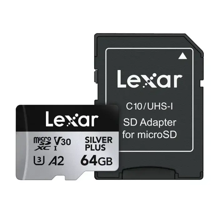 Karta pamięci Lexar High-Performance Silver Plus microSDXC 64GB + adapter