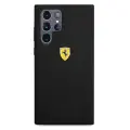 Ferrari Liquid Silicone Metal Logo Case for Samsung Galaxy S22 Ultra Black Foto 3