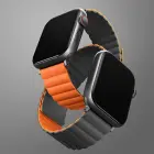 Uniq Revix Magnetic Strap for Apple Watch 42 | 44 | 45 | 49 mm - Black and Orange Foto 3
