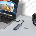 USB-A Hub Wozinsky WHS080YSS 4 x USB-A 3.0 with individual switches, aluminum, with 30 cm cable - gray Фото num