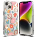 Ringke Fusion Design Armored Sleeve Cover with Gel Frame for iPhone 14 Plus transparent (Floral) (FD637E31) Photo