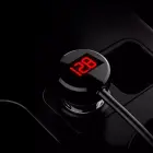 Car Cigarette Lighter Socket Splitter B39 Type C - 3 sockets + 2xUSB - 2,1A 100W with display and cable Foto 6