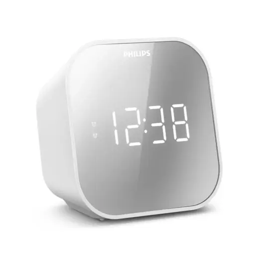PHILIPS radio pulkstenis, balts Photo