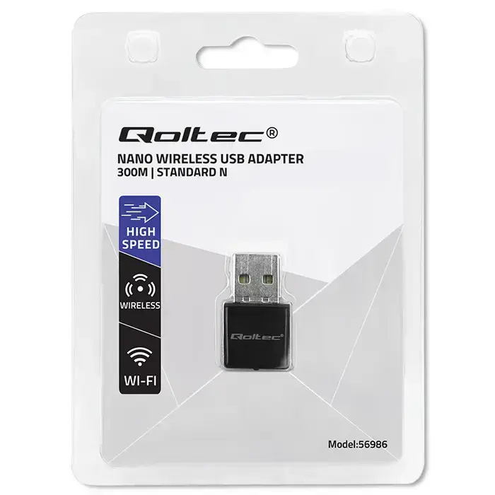 Qoltec Wireless Ultra High Speed Mini Adapter NANO WiFi | Standard N | USB 2.0 | 300Mbps Foto 11