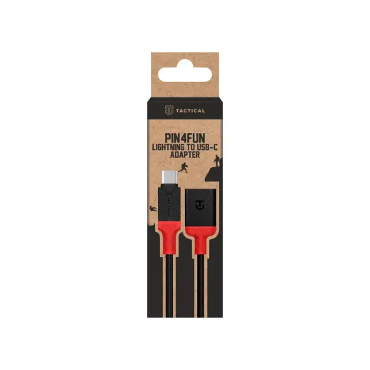 Tactical Pin4Fun Adapter USB-C|Lightning 0.1m Black|Red Photo