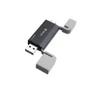 Devia card reader 2in1 EL240 USB/USB-C 3.0 black Foto 8