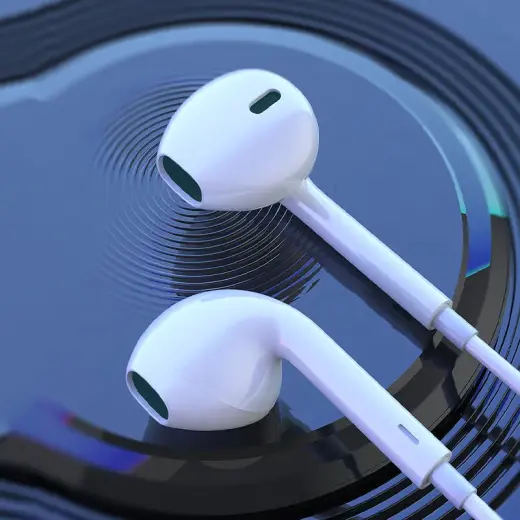 Borofone Earphones BM100 Fuente with microphone white Фото num