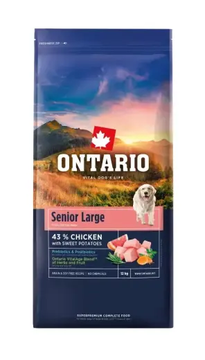 Barība suņiem – Ontario Senior Large, Chicken and Sweet Potatoes, 12 kg Foto 1