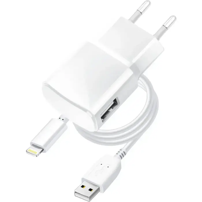 Phone charger Blue Star USB A 1A 5W + cable USB A To Lightning TFK-TC-1100B white Фото num