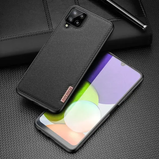 Dux Ducis Fino case covered with nylon material for Samsung Galaxy A22 4G black Photo