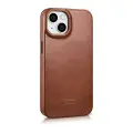 iCarer CE Oil Wax Premium Leather Folio Case iPhone 14 Plus magnetic flip case MagSafe brown (AKI14220707-BN) — Photo 21