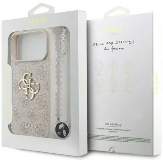 Guess 4G Strap 4G Classic Logo чехол для телефона iPhone 17 Pro Max розовый Фото num