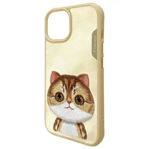 Nimmy Big Eyed Pet 2.0 Cat phone case for iPhone 15 brown Photo