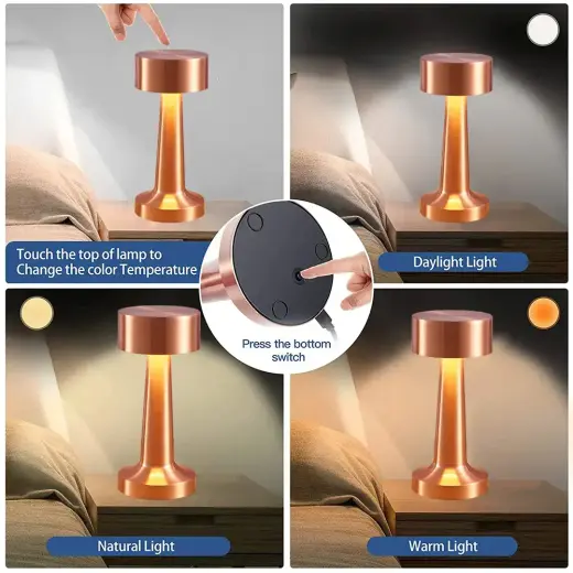 Night lamp WDL-03 wireless rose gold Foto 5