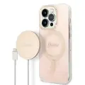 Guess 4G MagSafe Compatible Case + Wireless Charger for iPhone 14 Pro Pink Фото num