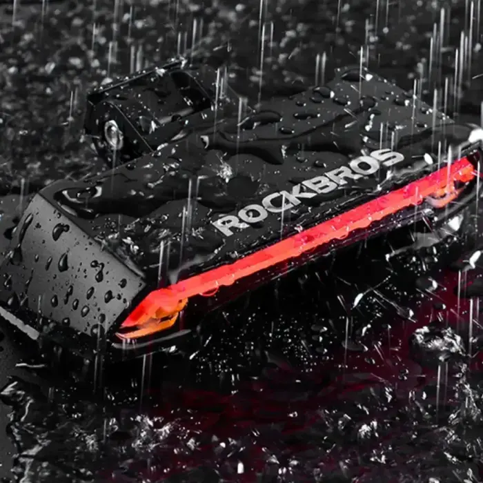 Rockbros LKWD-R1 Rear Bike Light with Laser and Remote Control + Micro USB - USB-A Cable - Black Foto 7