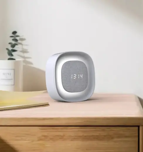 Alarm clock with Night Light LED PURE FNL-03 BJORN white square Forever Light Photo