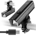 Rockbros 24610002001 front bicycle light 1000 lm + USB-C - USB-A cable - black Photo