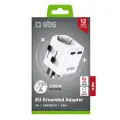 SBS universal travel adapter - EU 2xUSB-A - white Фото num