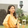Selfie stick WHS1Y telescopic tripod 1m with phone holder - black Фото num