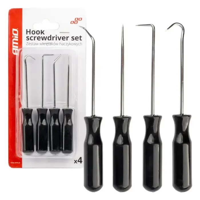 Hook screwdriver set 4pc. AMIO-04281