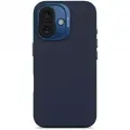 Decoded AntiMicrobial Silicone Backcover Case with MagSafe for iPhone 16 - Navy Blue Photo