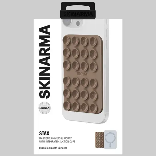 Universal suction cup Skinarma Stax MagSafe for phone champagne Foto 6