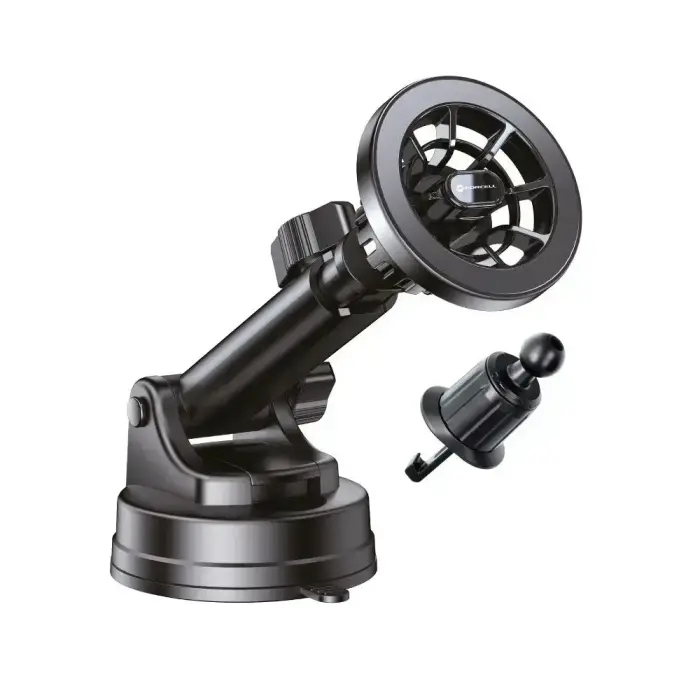 Magnetic car phone holder compatible with Magsafe Forcell F-Grip PrecisionX windshield/ dashboard / air vent black Photo